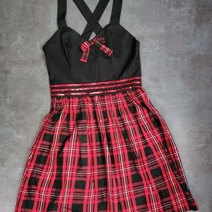 Anastasia Chatzka Holiday Red and Black Plaid Dress, Women's Size 8, NWT